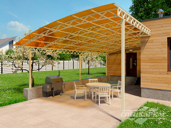 Навес для террасы №1 - фото 1