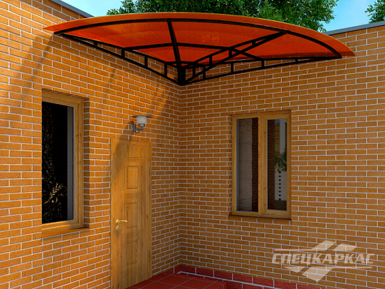 Козырек над входом в дом №9 - фото 1